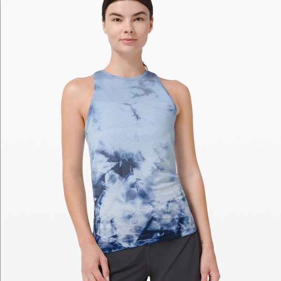 NWT Lululemon Swiftly Tech High Neck Racerback Tank 2.0
Shibori Stripe True Navy - Picture 1 of 9